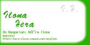 ilona hera business card